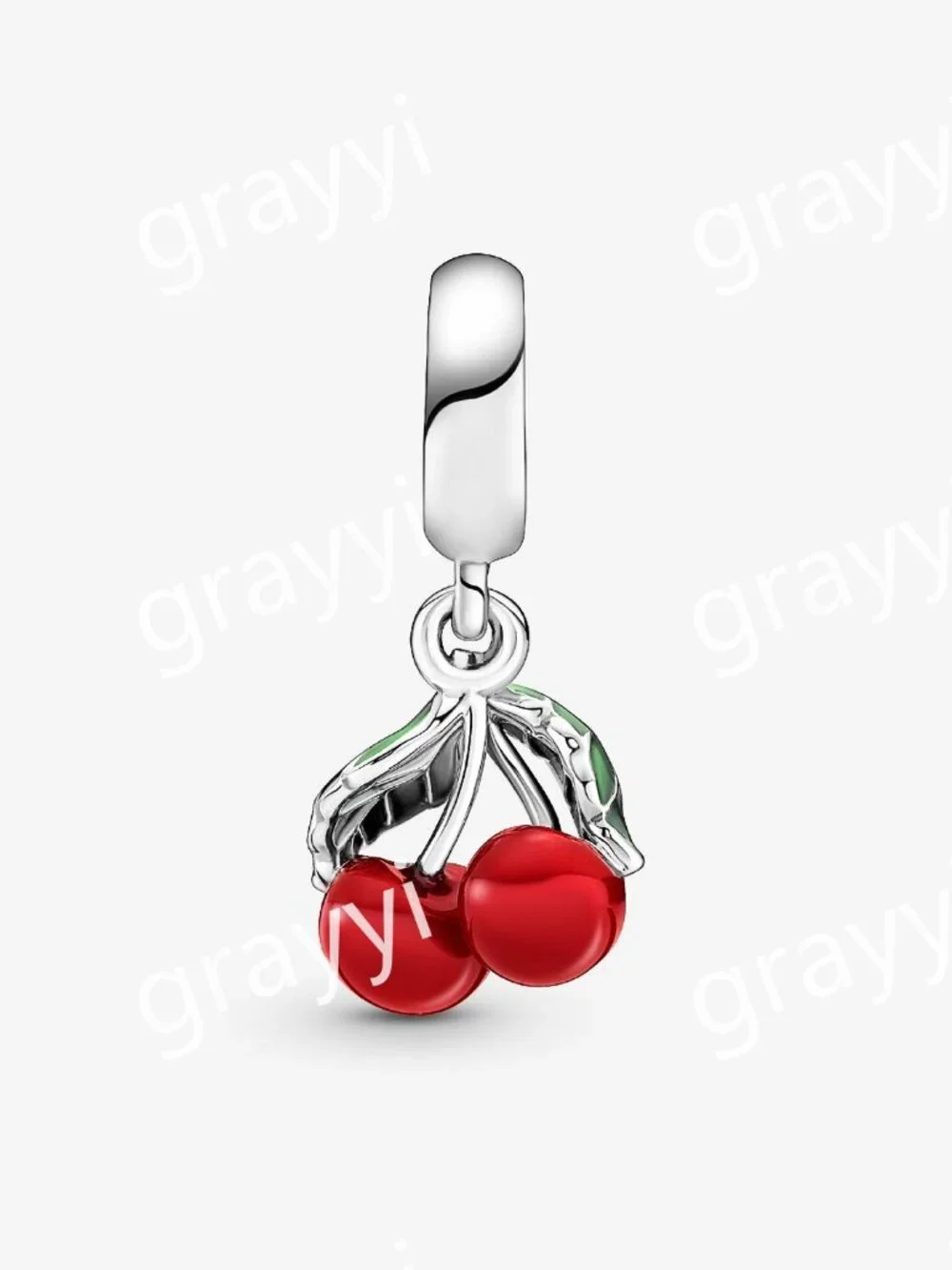 Pandora Asymmetrical Cherry Fruit Dangle Charm